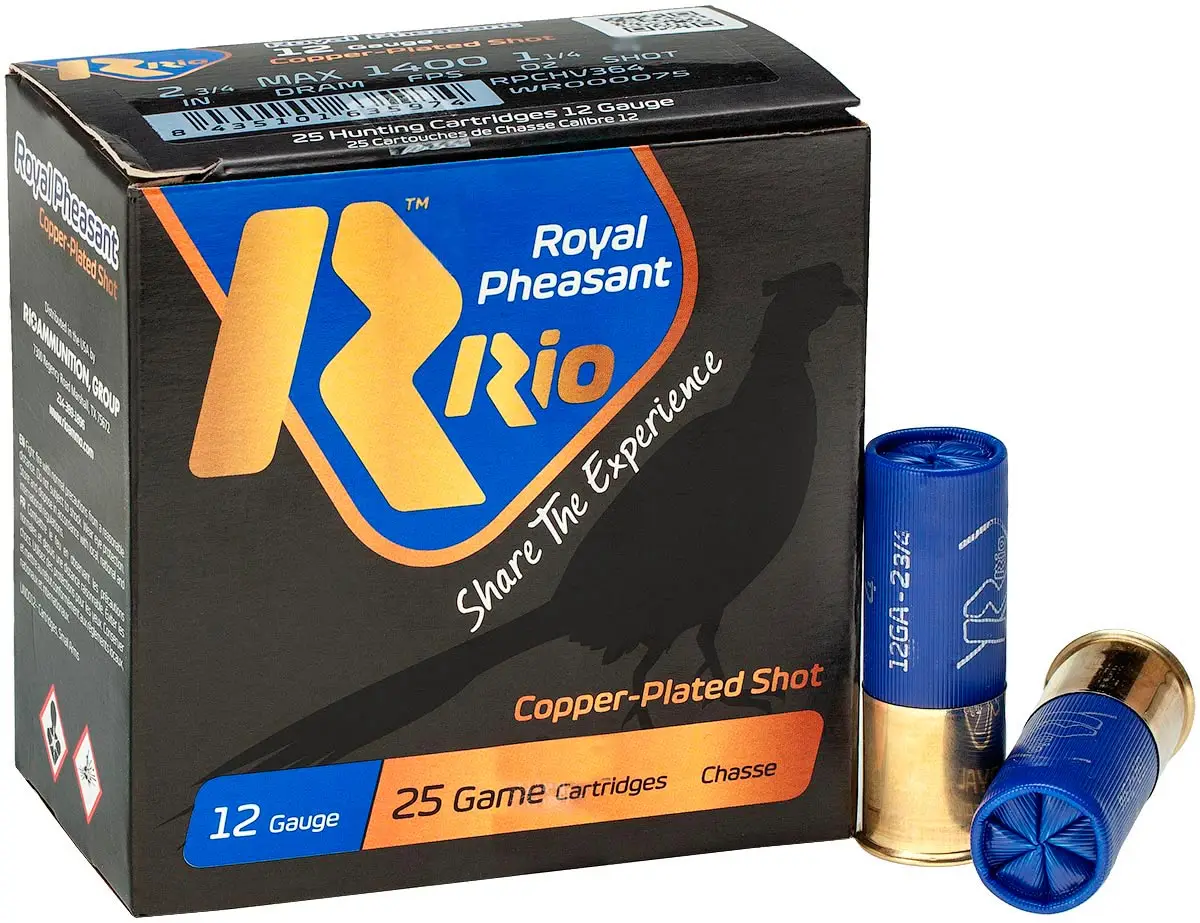 Патрон RIO Royal Pheasant COPPER Plated кал. 12/70 дробь № 2/0