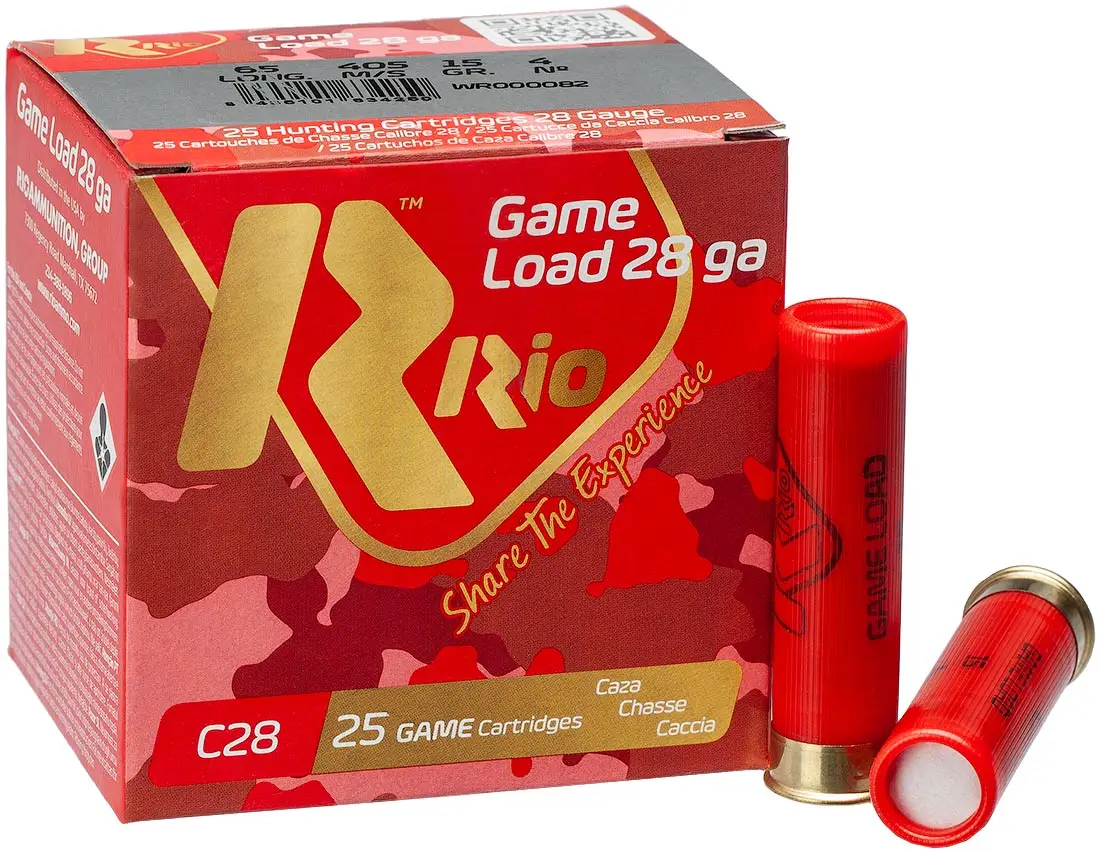 Патрон RIO Load Game кал. 28/65 дріб №4 (3,25 мм) наважка 15 г