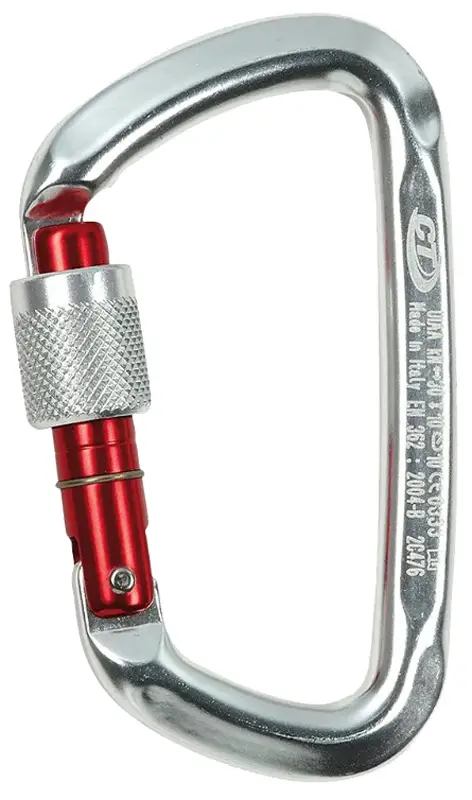 Карабін Climbing Technology D-Shape SG Silver/Red Gate