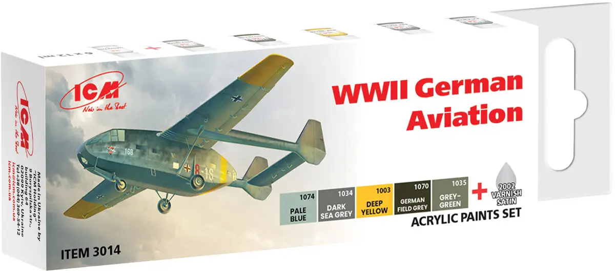 Набор акриловых красок ICM Holding WWII German aviation 6х12 мл