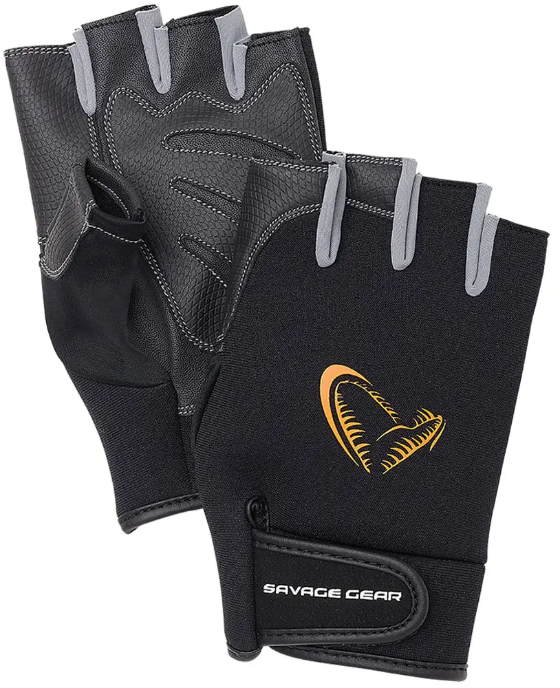 Рукавички Savage Gear Neoprene Half Finger L Black