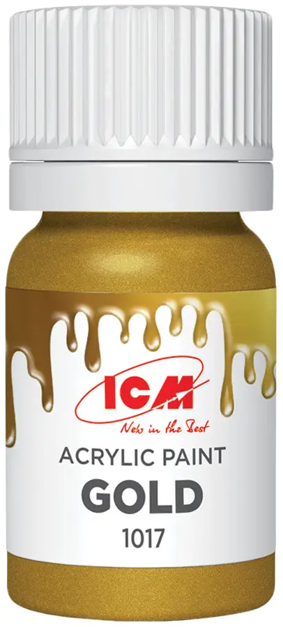 Краска ICM Holding Metallic Acrylic Paint 12 мл Gold
