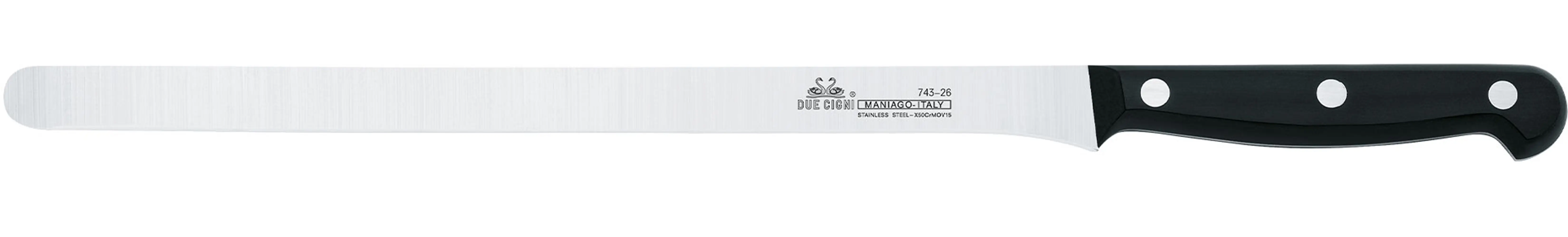 Ніж для шинки Due Cigni “Classica“ Ham Slicer Knife 260 мм black