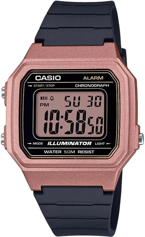 Годинник Casio W-217HM-5AVEF. Рожеве золото