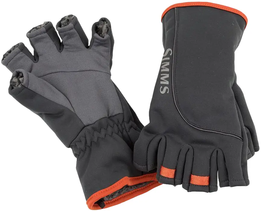 Перчатки Simms Guide Windbloc Half Finger Glove XXL 1/2 Mitt Raven