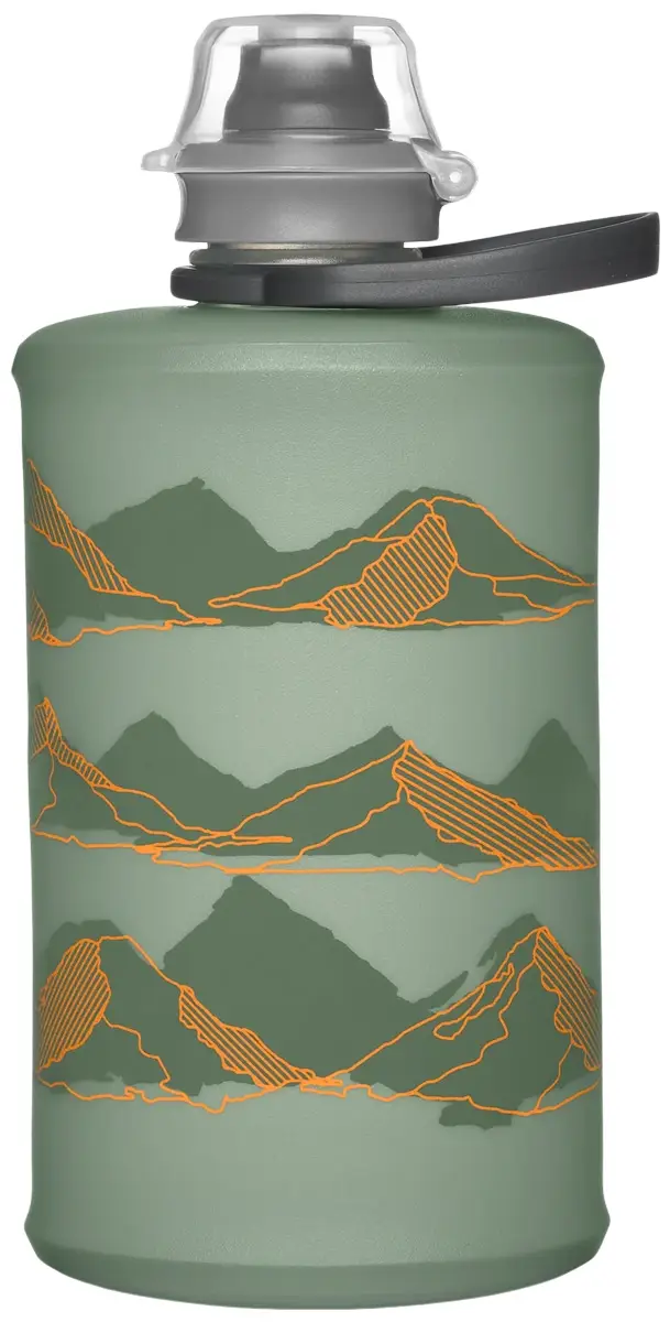 Бутылка HydraPak Stow Mountains 350ml Sutro Green