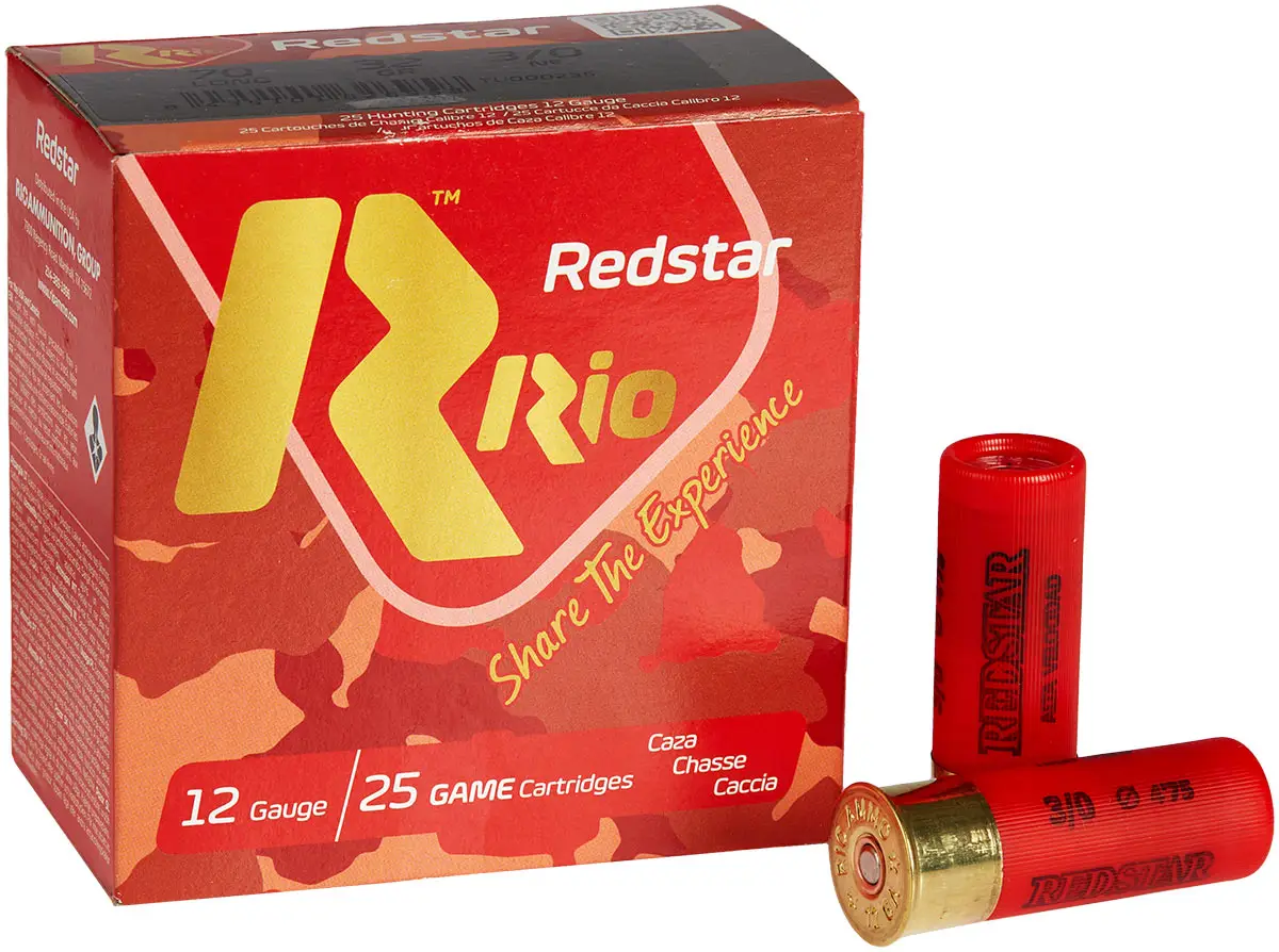 Патрон RIO REDSTAR 32 TT кал 12/70  дріб 3/0 (4,75 мм) наважка 32 г