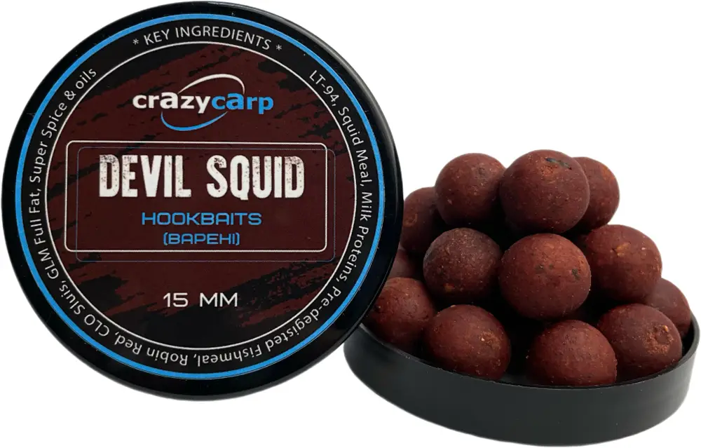Бойли Crazy Carp Hookbaits 15мм Devil Squid 125г