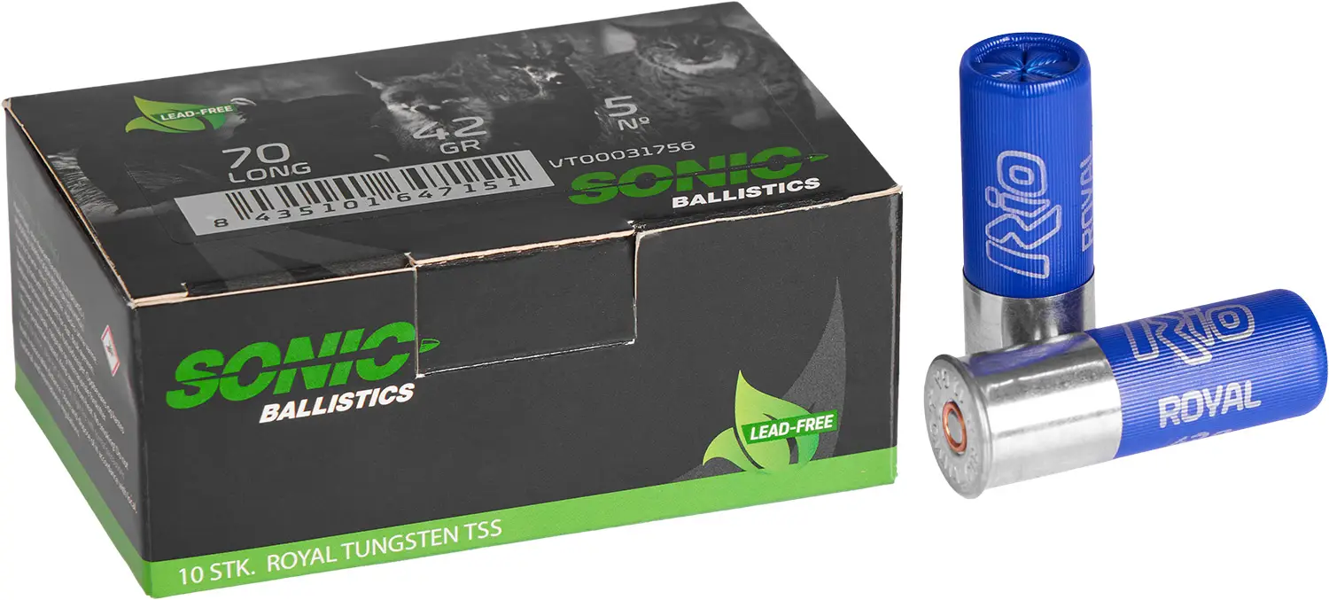 Патрон RIO ROYAL TUNGSTEN (вольфрам) калибр 12/70 дробь №5 (3,00 мм) наважка 42 г (поштучно)