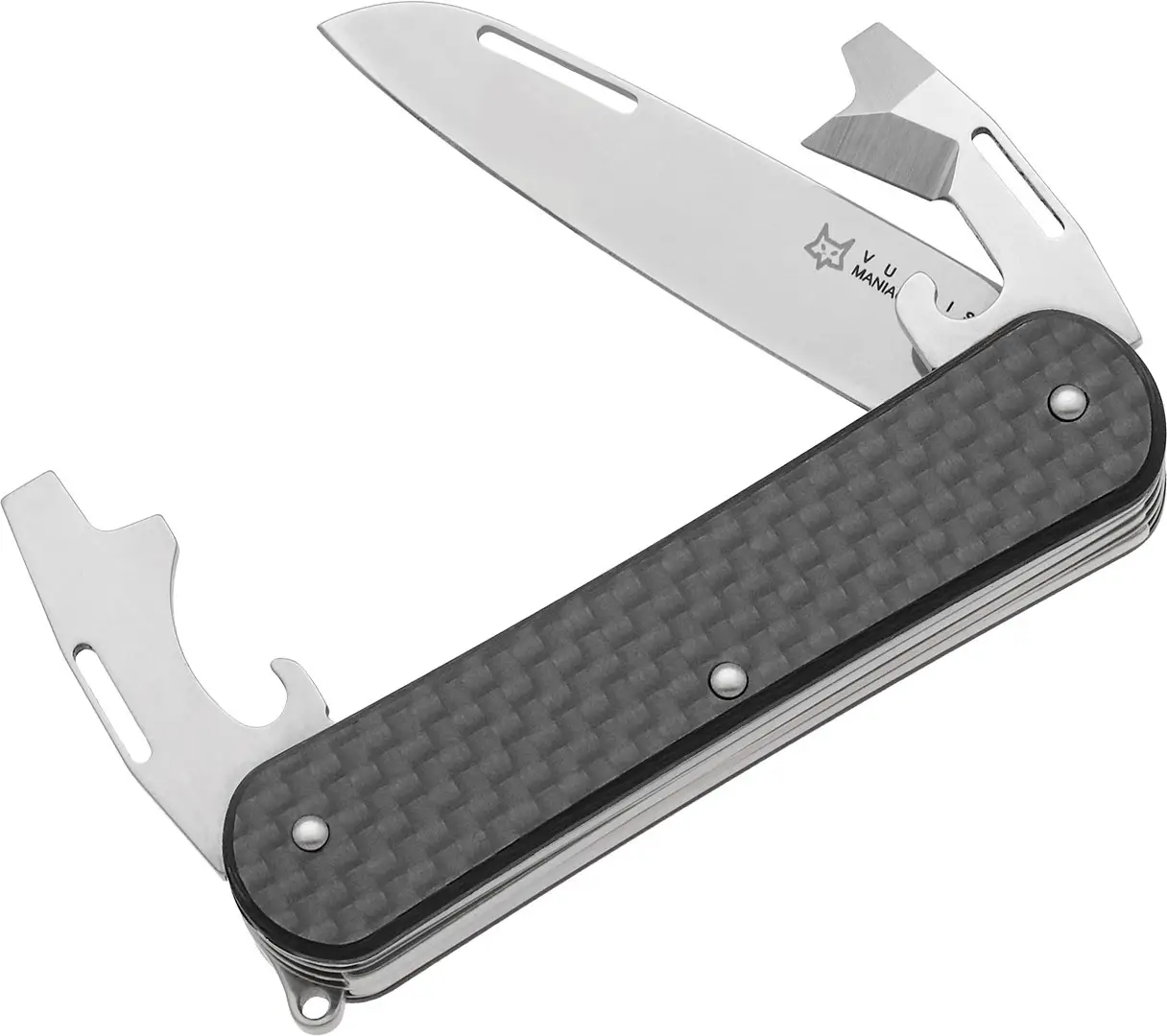 Ніж багатофункціональний Fox Vulpis CF Black. 3 інструменти