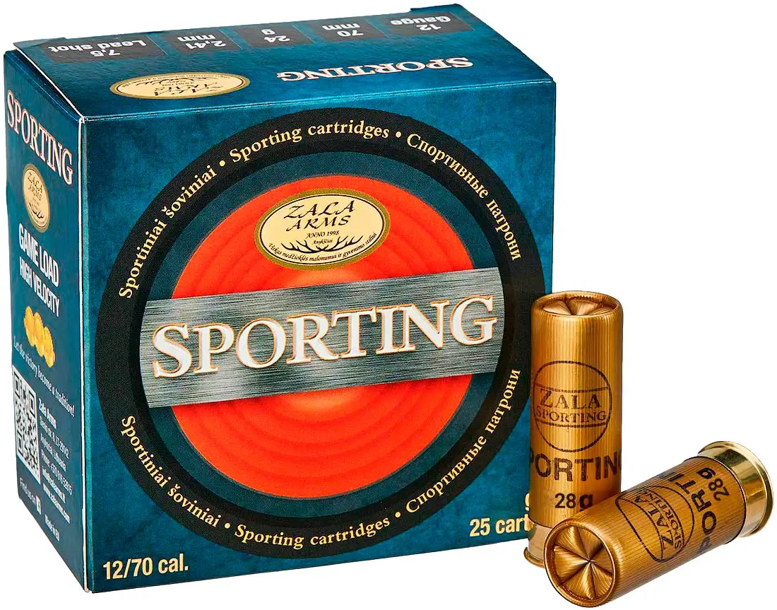 Патрон Zala Arms Sporting кал. 12/70 дробь № 7,5 (2,4 мм) навеска 28 г