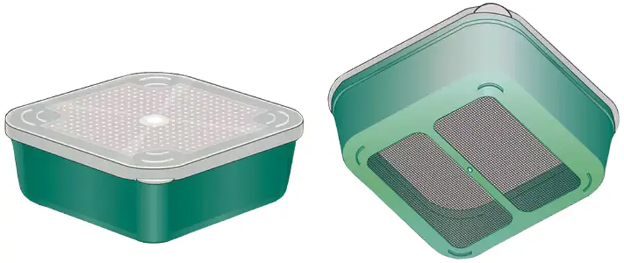 Ємність Stonfo 55R Mesh Square Bait Box 1.2 L з сіткою