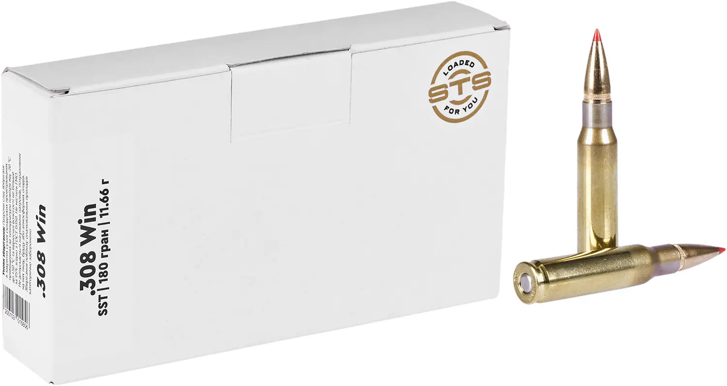 Патрон STS кал .308 Win Short Barrel куля Hornady SST маса 180 гр (11,66 г)