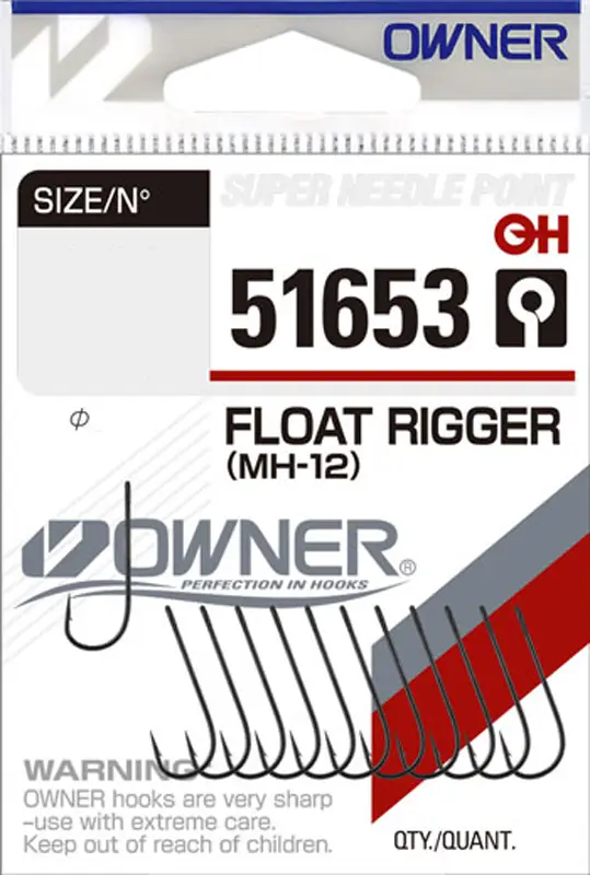 Крючок Owner Float Rigger 51653 #6 (10 шт/уп)