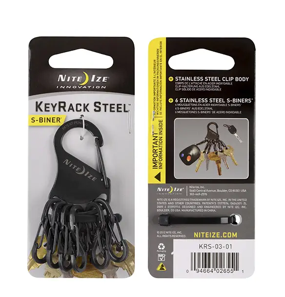 Органайзер для ключей Nite Ize Key Rack Steel w/Black SBHLF