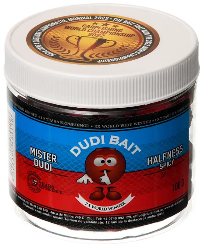 Бойлы Dudi Baits Hook Bait Halfness Mister Dudi & Spicy 16mm 100g