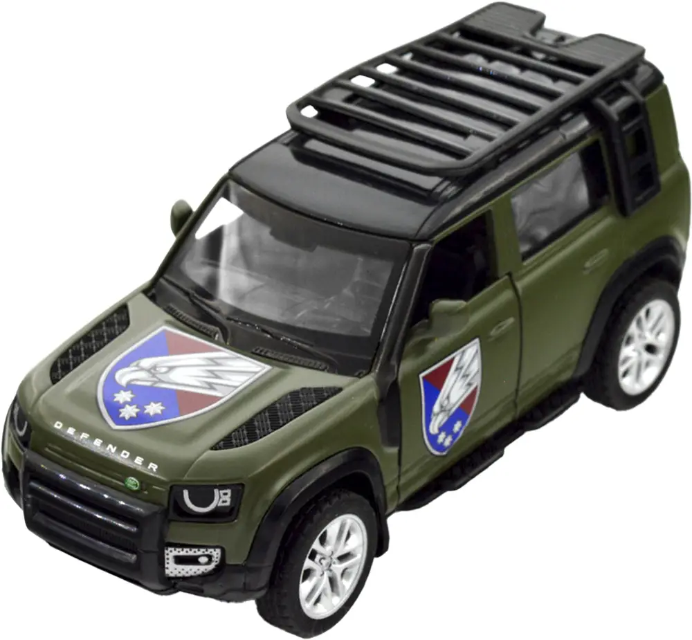 Машинка TechnoDrive серії Шеврони Героїв LAND ROVER DEFENDER 110 "25 ОВДБр"