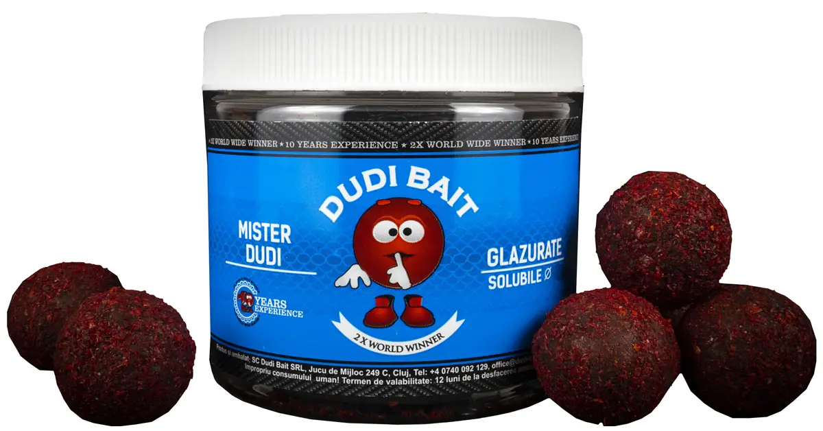Бойли Dudi Baits Hook Bait Glazurate Solubile Mister Dudi 20mm 100g