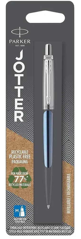 Ручка кулькова Parker Jotter 17 Waterloo Blue CT BP блістер