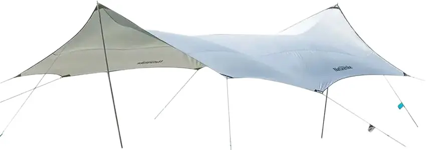 Тент Naturehike Moraine NH19TM004 Silver Coated 680х576cm с 3 стойками Grey
