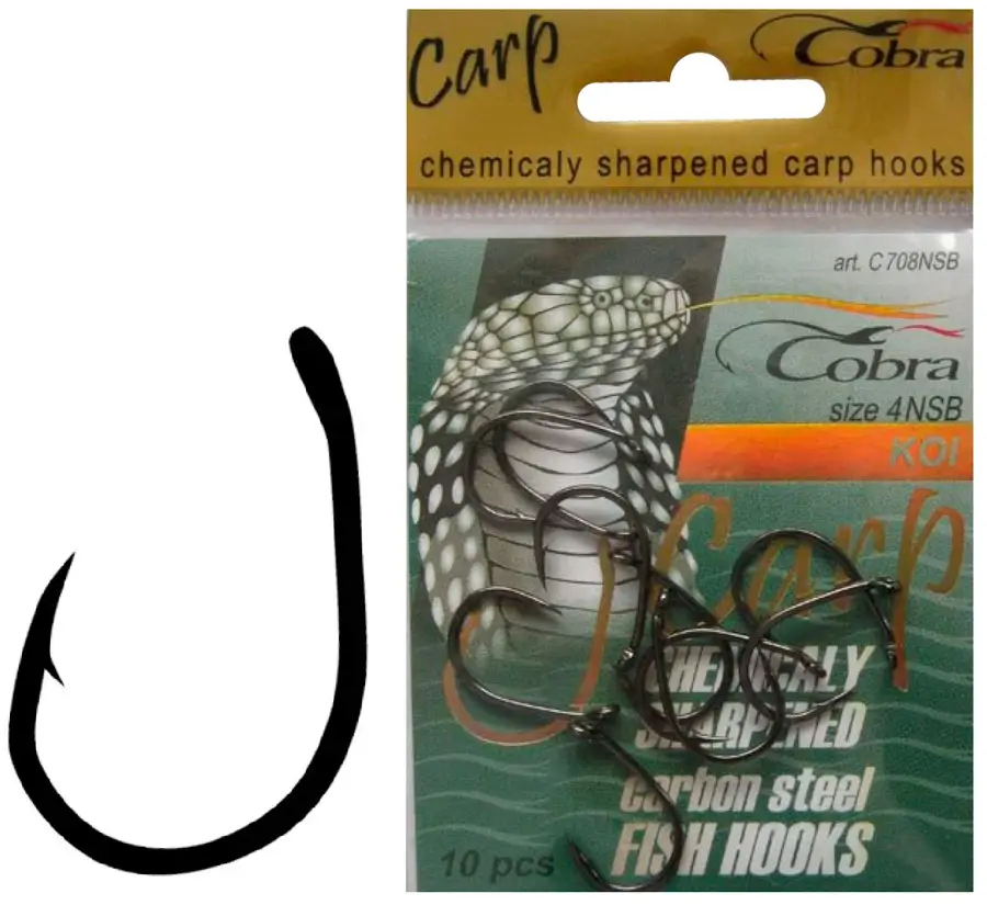 Крючок Cobra Carp Coi C708NSB №2 (10шт)