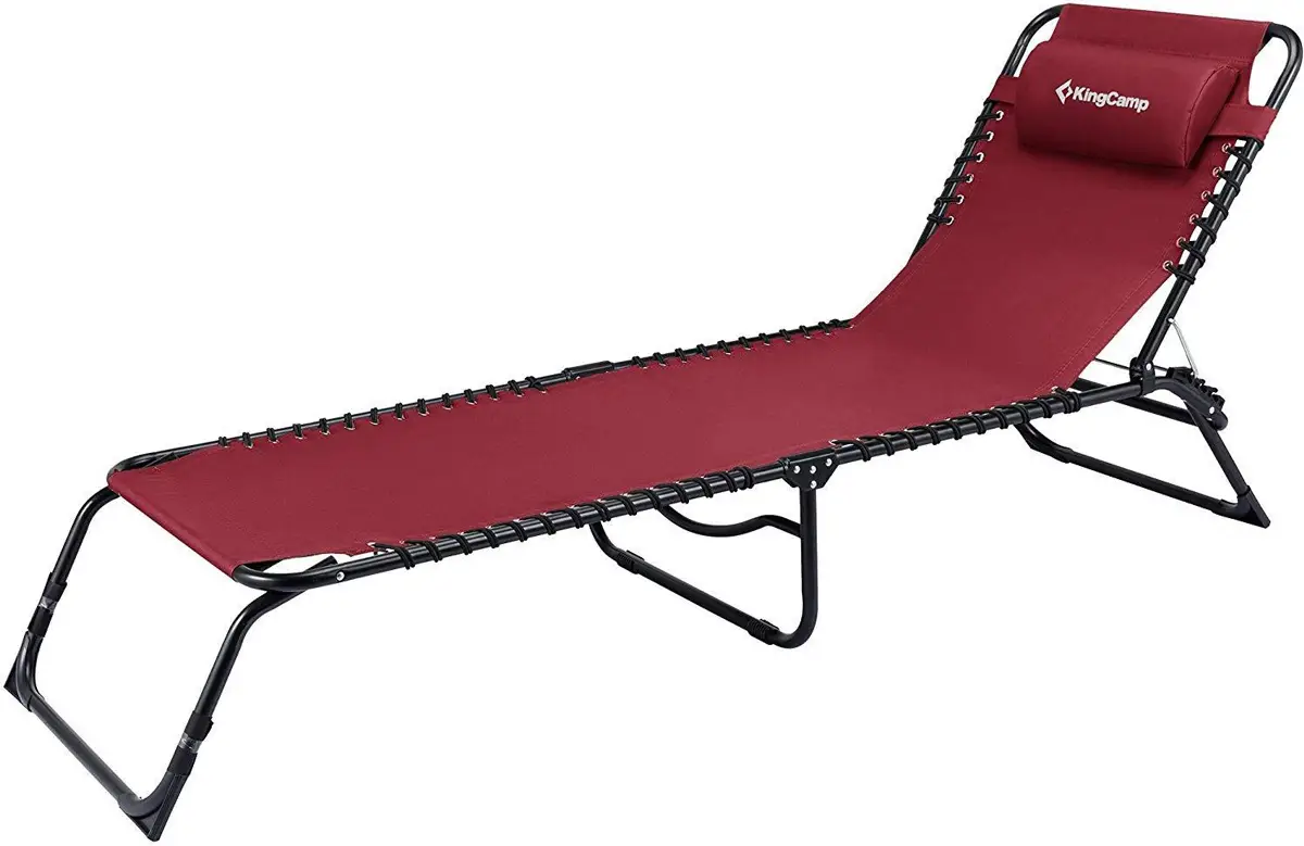 Розкладачка KingCamp Adjustable Camping Cot. Red