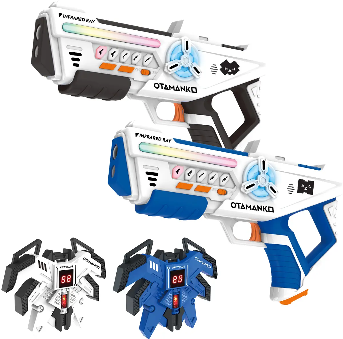 Набор лазерного оружия OTAMANKO Лазерные бои 2 лазерных пистолета и 2 жилета