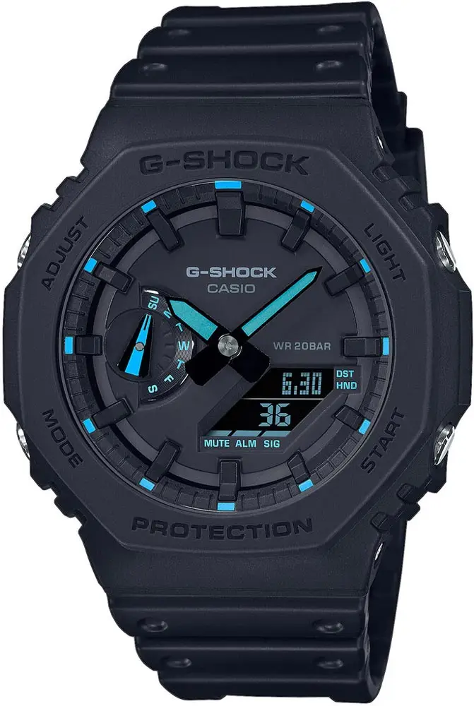 Годинник Casio GA-2100-1A2ER G-Shock. Чорний