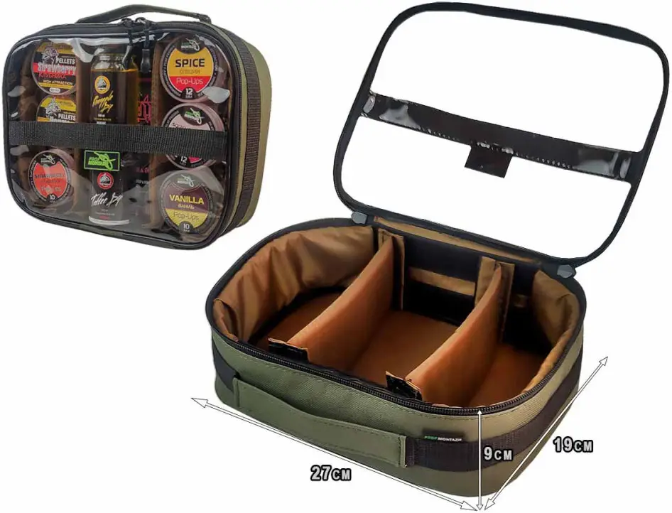 Сумка Проф Монтаж З прозорим верхом на 3 відділення Green