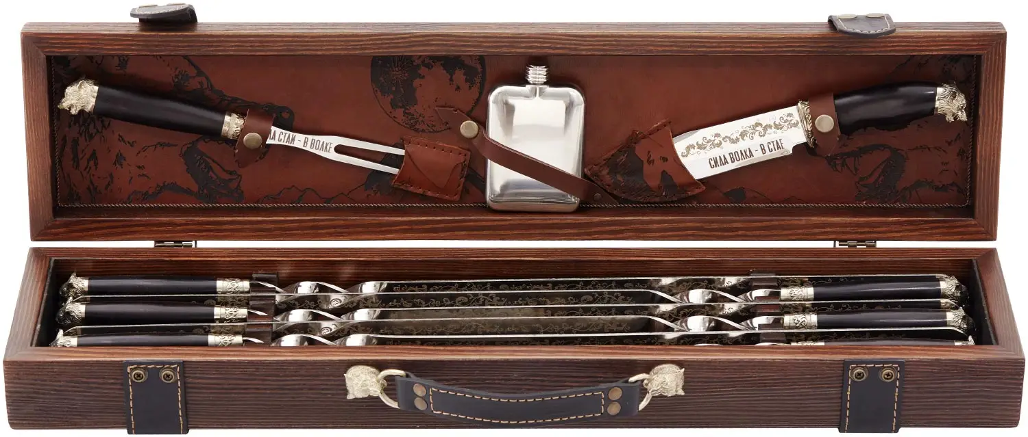 Набір шампурів R.A. "Вовки" кейс