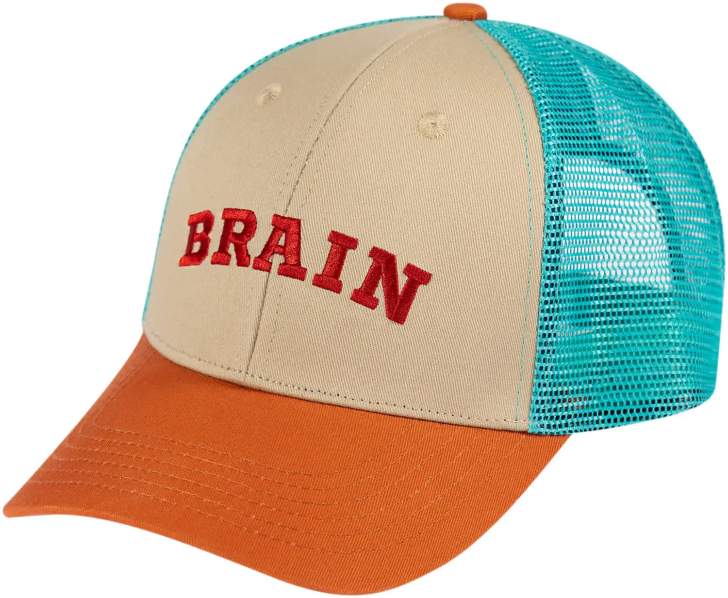 Кепка Brain Red Logo 60 Beige/coffee