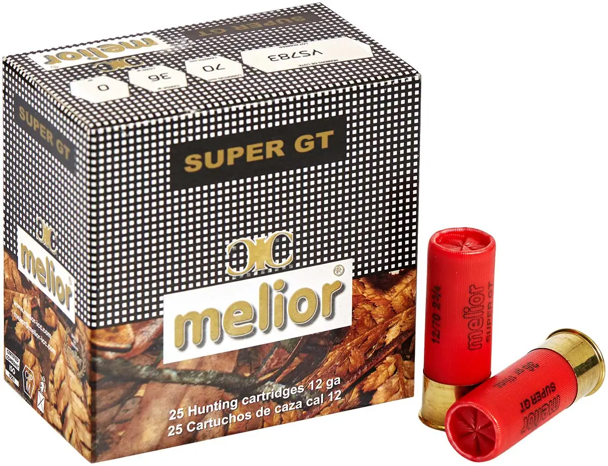 Патрон RIO MELIOR SUPER GT кал. 12/70 дробь №0 (4.25 мм) навеска 36 г