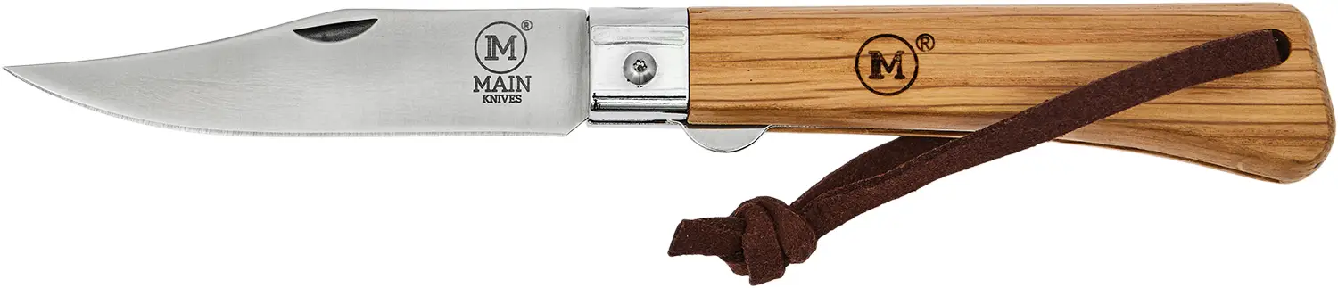 Ніж Main Knives "Workers line" Clip Point Oak Wood PU Loop Light Brown
