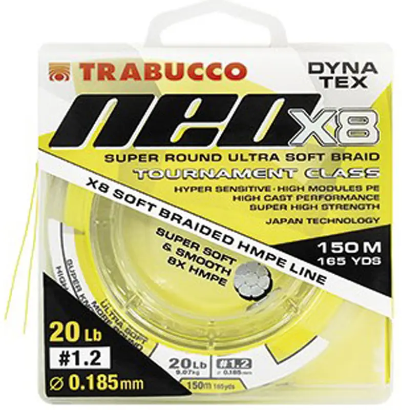 Шнур Trabucco Dyna-Tex Neo 8X 150m (Light Yellow) 0.128mm 5.44kg