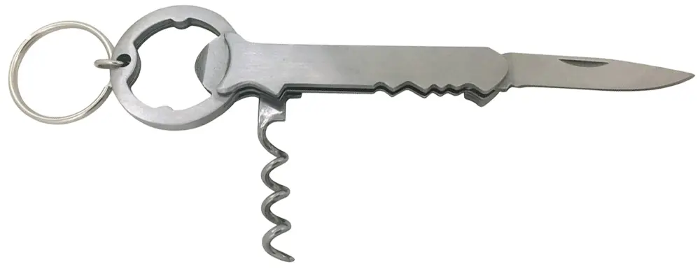 Брелок Munkees Corkscrew Штопор + Ніж Steel