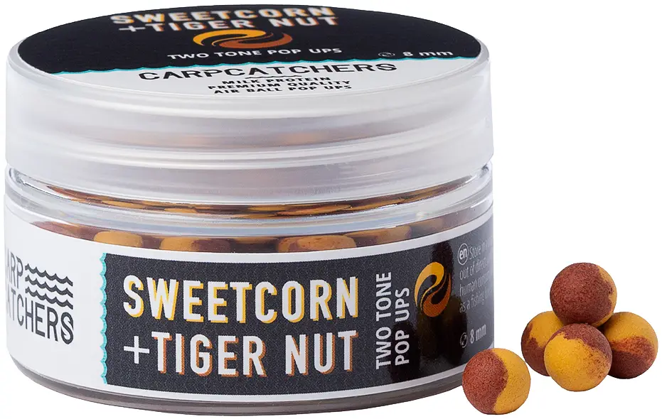 Бойлы Carp Catchers Pop-Up Two Tone Sweetcorn&Tiger Nut 8mm