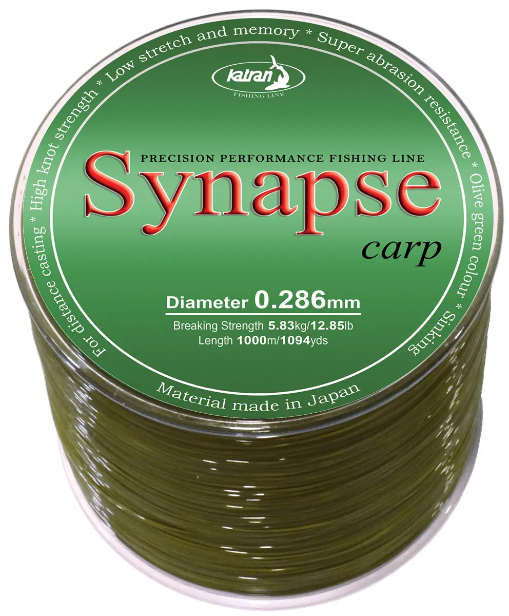 Волосінь Katran Synapse Carp 1000m (olive green) 0.286mm 12.85lb/5.83kg