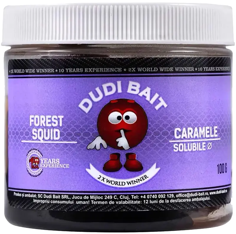 Бойлы Dudi Baits Hook Bait Caramele Solubile Forest Squid 16mm 100g