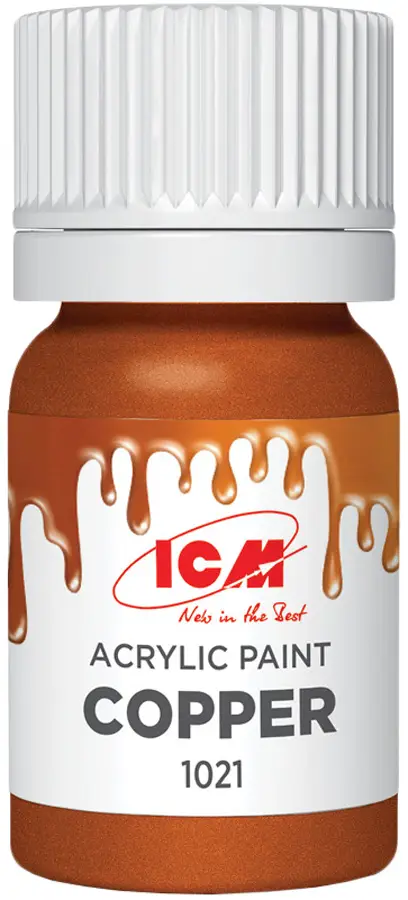 Краска ICM Holding Metallic Acrylic Paint 12 мл Copper