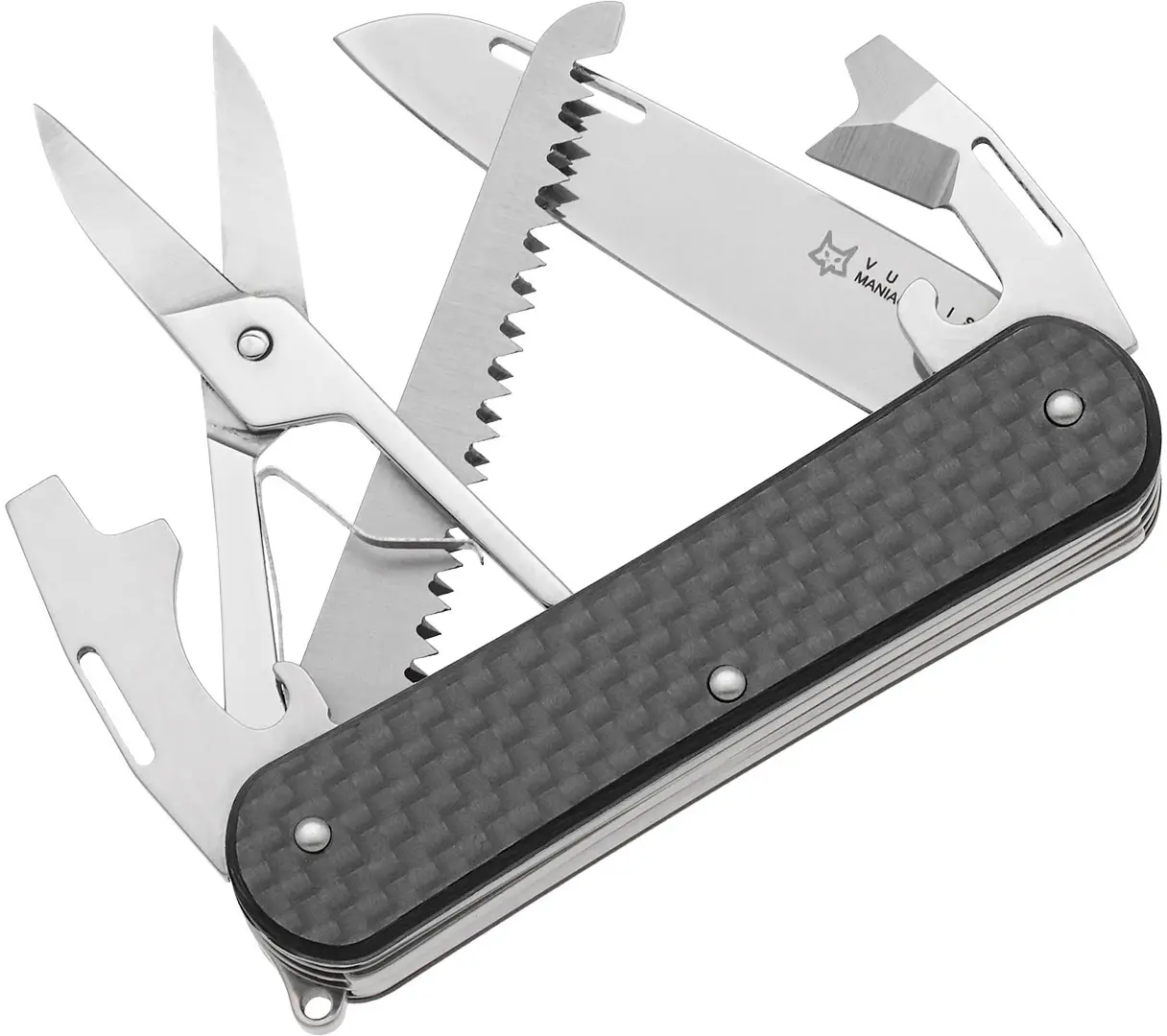 Ніж багатофункціональний Fox Vulpis CF Black. 5 інструментів