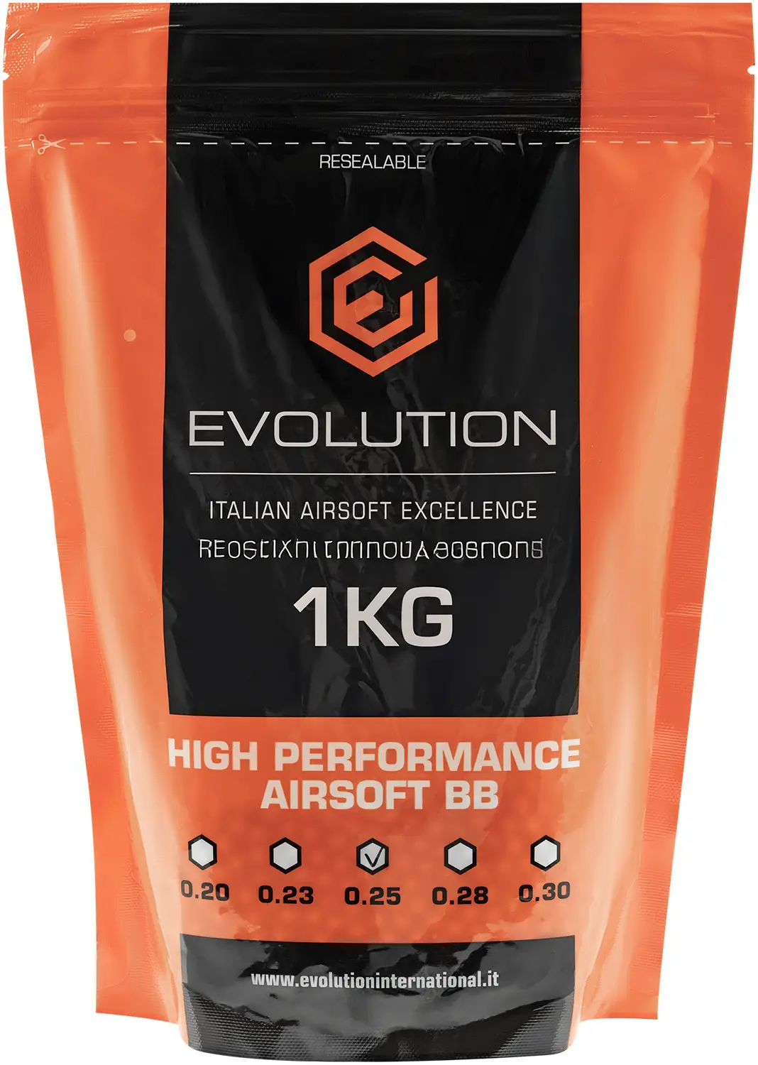 Страйкбольные шарики Evolution BB 0.25 High Performance 6 мм White