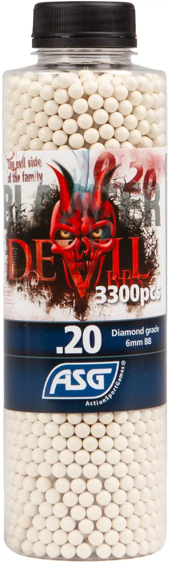 Страйкбольные шарики ASG Blaster Devil White 6 мм 0,2 г 3300 шт