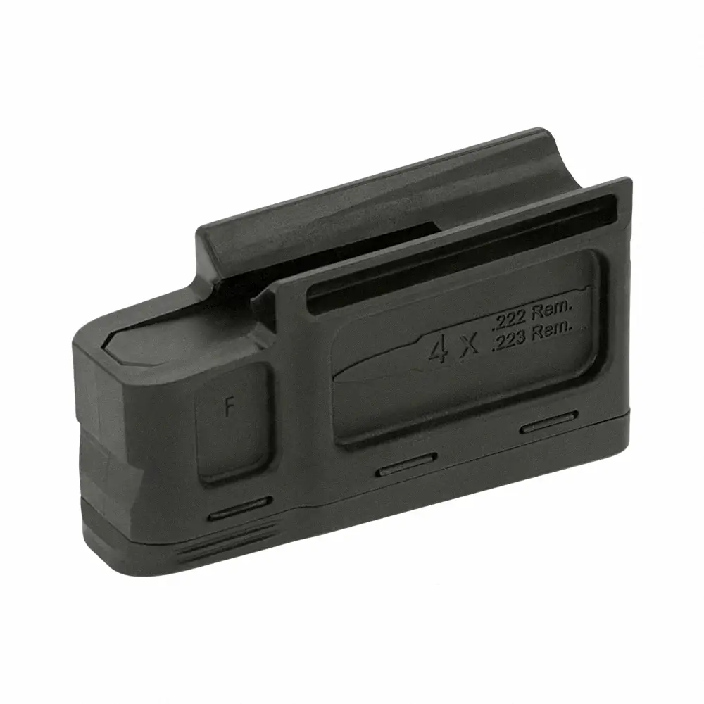 Магазин Sauer для S100/101 и Mauser M12/M18. Емкость - 4 патрона. Калибр: .223 Rem