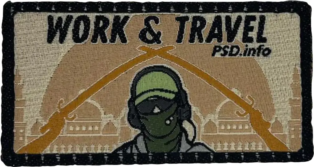 Патч PSD «Work&Travel Baghdad» вишивка PSDinfo®