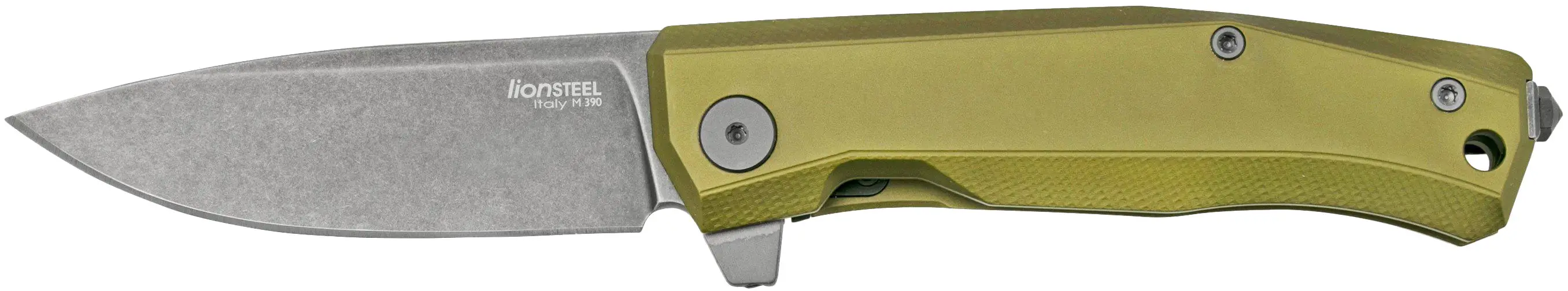 Ніж Lionsteel Myto Black Blade Aluminium Green