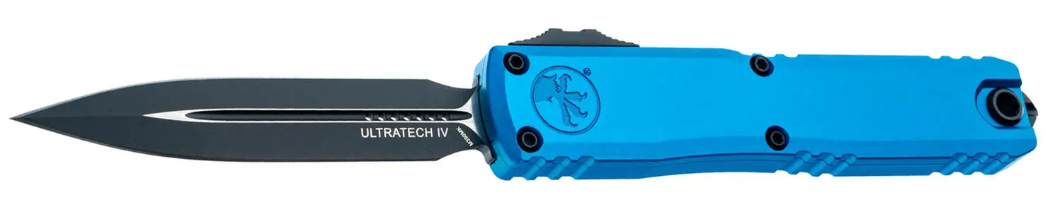 Ніж Microtech Ultratech GEN IV Double Edge Black Blade Blue