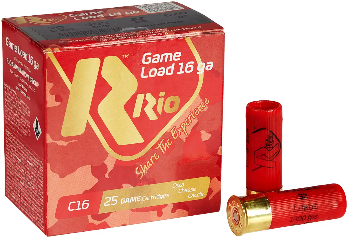 Патрон RIO Game Load C16 NEW кал. 16/70 дробь №9 (2 мм) навеска 28 г
