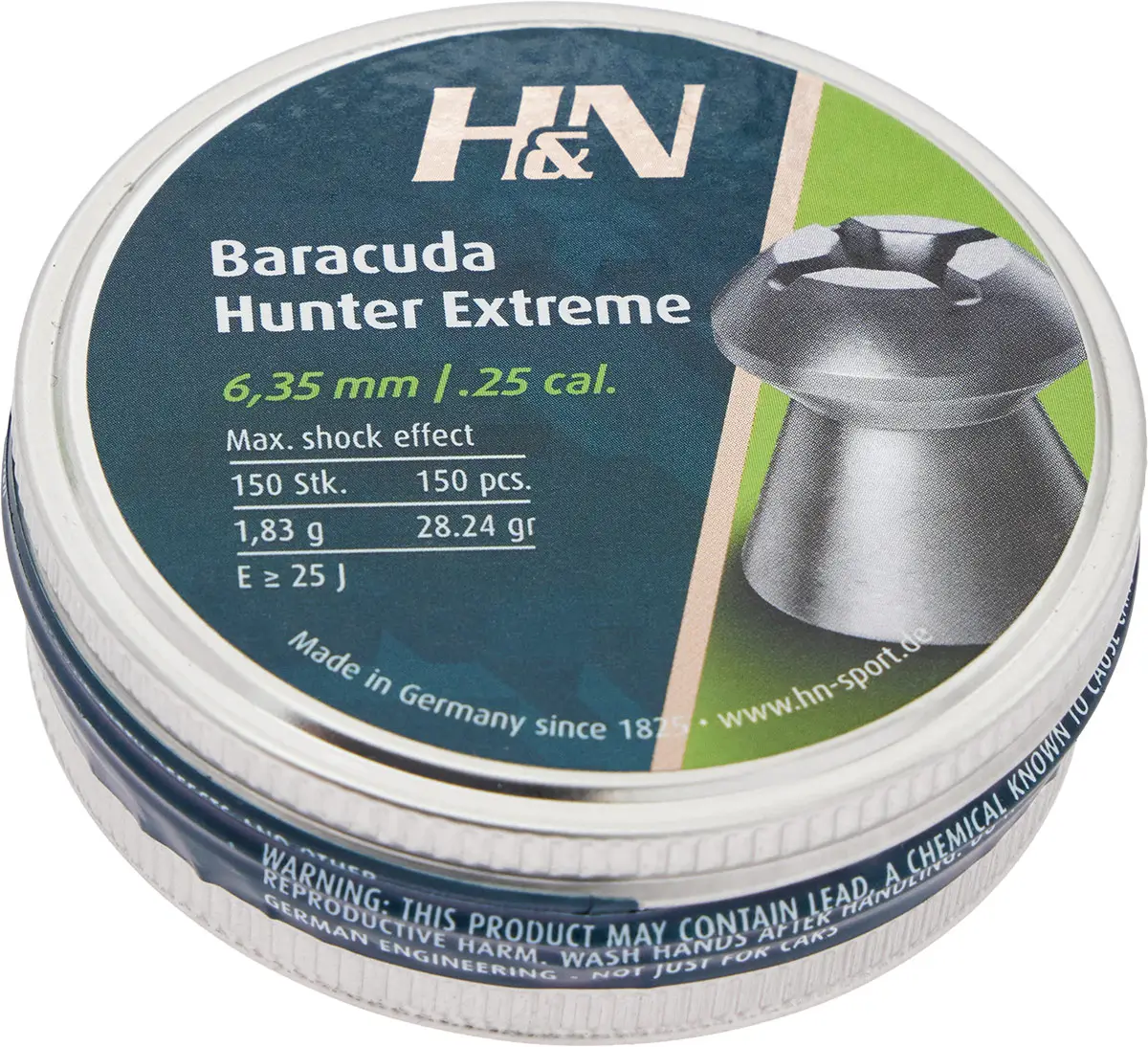 Пули пневматические H&N Baracuda Hunter Extreme 6,35 мм 150 шт/уп
