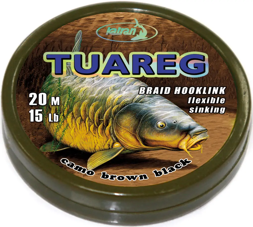 Повідцевий матеріал Katran Tuareg 20m 15lb Camo Brown Black
