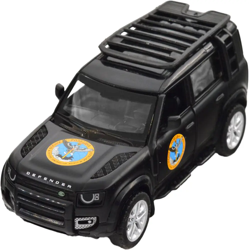 Машинка TechnoDrive серії Шеврони Героїв LAND ROVER DEFENDER 110 "ГУР МО"